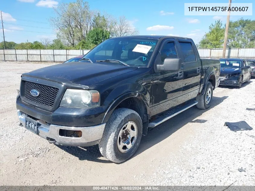 2005 Ford F-150 Fx4/Lariat/Xlt VIN: 1FTPW14575FA00607 Lot: 40477426