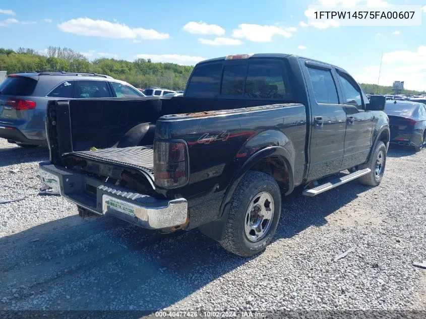 2005 Ford F-150 Fx4/Lariat/Xlt VIN: 1FTPW14575FA00607 Lot: 40477426