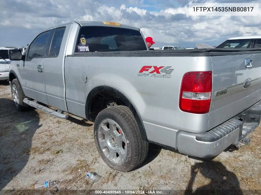 2005 Ford F-150 Fx4/Lariat/Xl/Xlt VIN: 1FTPX14535NB80817 Lot: 40490945