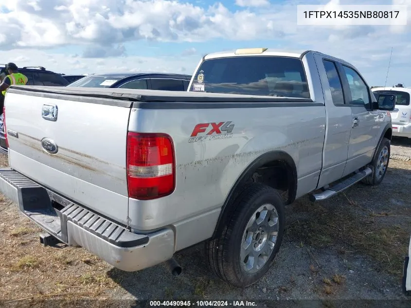 2005 Ford F-150 Fx4/Lariat/Xl/Xlt VIN: 1FTPX14535NB80817 Lot: 40490945