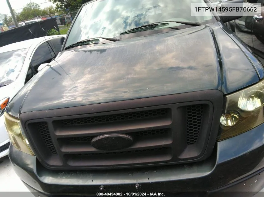 2005 Ford F-150 Fx4/Lariat/Xlt VIN: 1FTPW14595FB70662 Lot: 40494902