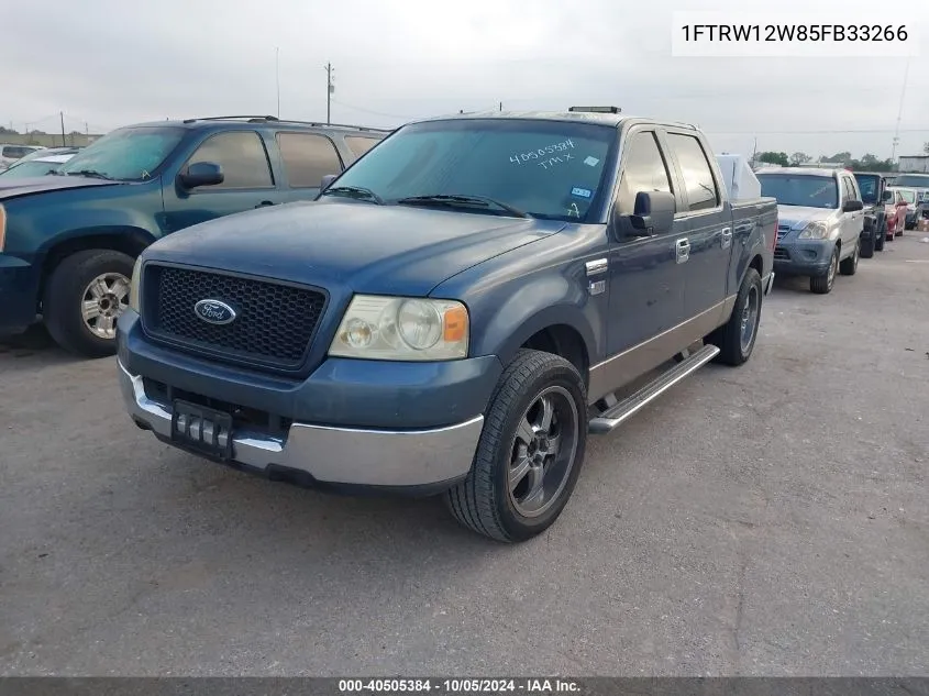 2005 Ford F-150 Xlt VIN: 1FTRW12W85FB33266 Lot: 40505384