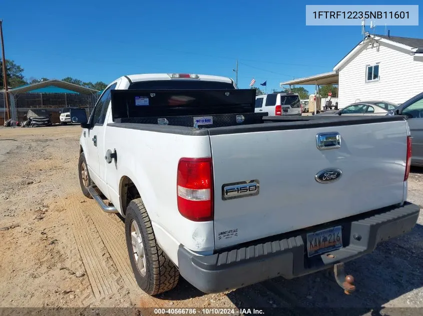 2005 Ford F-150 Stx/Xl/Xlt VIN: 1FTRF12235NB11601 Lot: 40566786