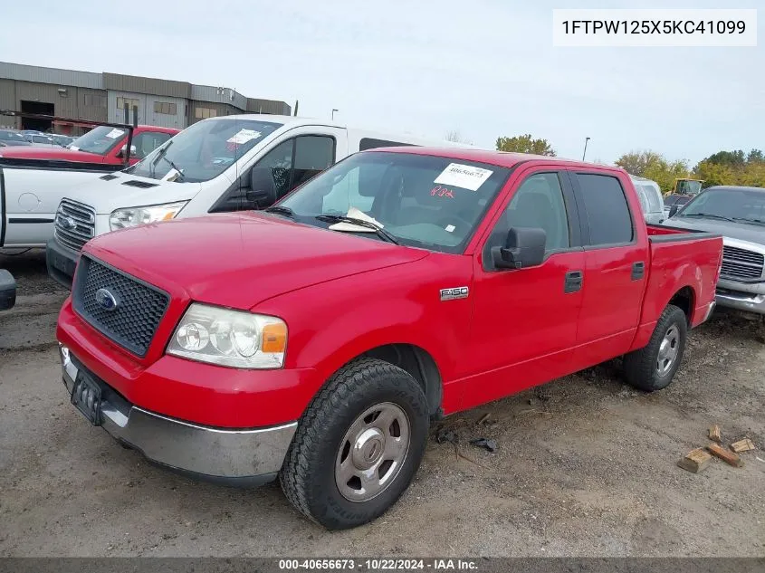 2005 Ford F-150 Lariat/Xlt VIN: 1FTPW125X5KC41099 Lot: 40656673