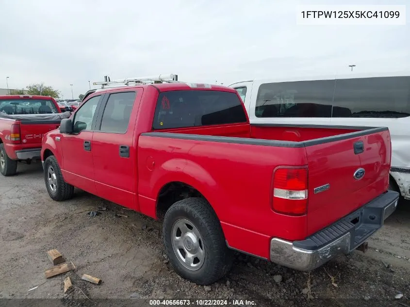 2005 Ford F-150 Lariat/Xlt VIN: 1FTPW125X5KC41099 Lot: 40656673