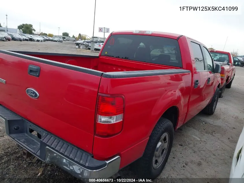 2005 Ford F-150 Lariat/Xlt VIN: 1FTPW125X5KC41099 Lot: 40656673