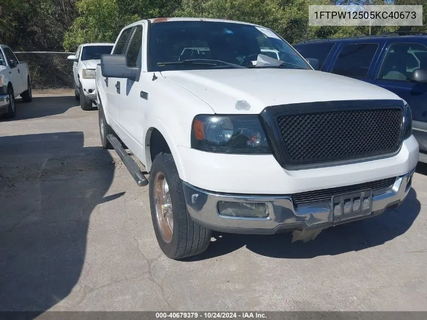 2005 Ford F-150 Lariat/Xlt VIN: 1FTPW12505KC40673 Lot: 40679379