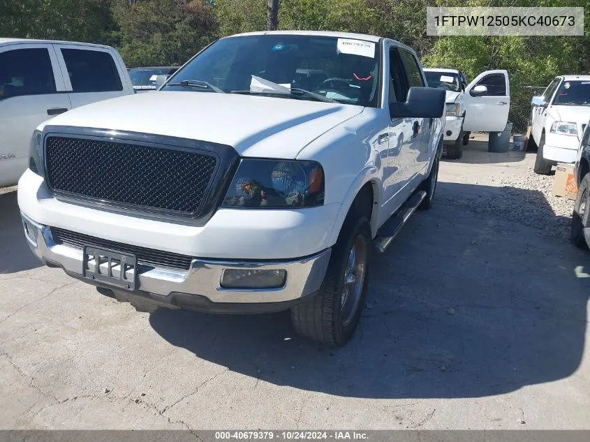 2005 Ford F-150 Lariat/Xlt VIN: 1FTPW12505KC40673 Lot: 40679379