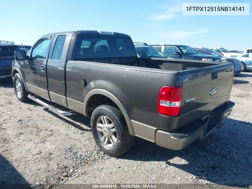 2005 Ford F-150 Lariat/Xl/Xlt VIN: 1FTPX12515NB14141 Lot: 40698916