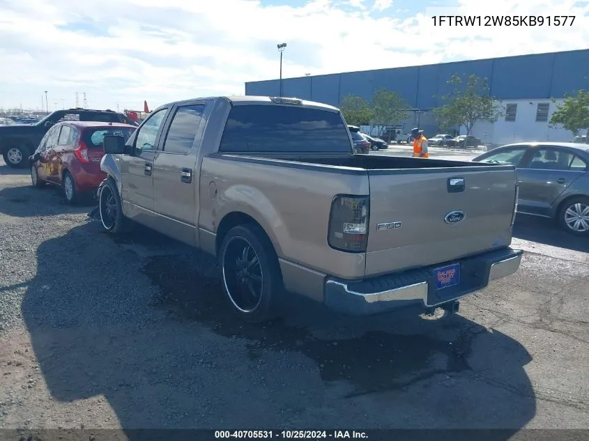 2005 Ford F-150 Xlt VIN: 1FTRW12W85KB91577 Lot: 40705531