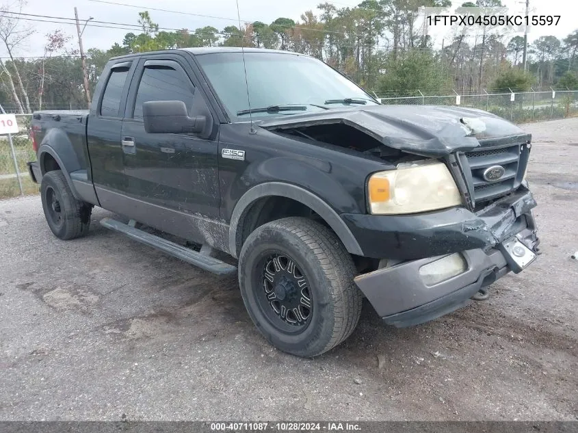 2005 Ford F-150 Fx4/Xlt VIN: 1FTPX04505KC15597 Lot: 40711087