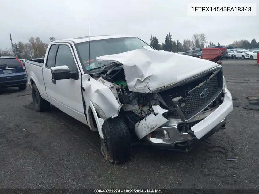 2005 Ford F-150 Fx4/Lariat/Xl/Xlt VIN: 1FTPX14545FA18348 Lot: 40722274