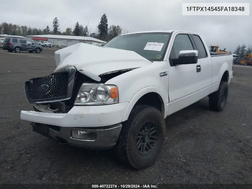 2005 Ford F-150 Fx4/Lariat/Xl/Xlt VIN: 1FTPX14545FA18348 Lot: 40722274