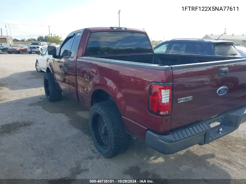 1FTRF122X5NA77611 2005 Ford F-150 Stx/Xl/Xlt