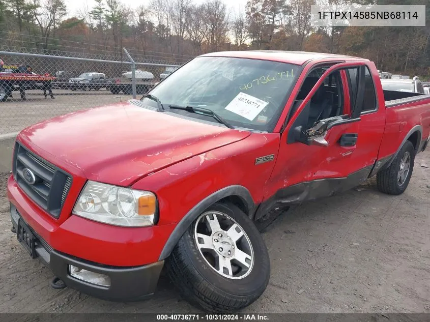 2005 Ford F-150 Fx4/Lariat/Xl/Xlt VIN: 1FTPX14585NB68114 Lot: 40736771