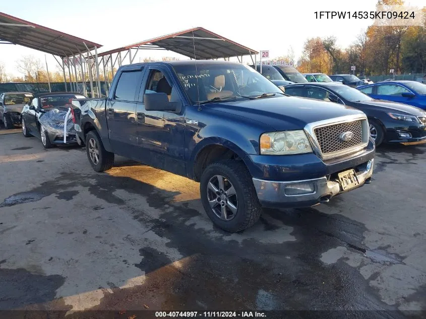 2005 Ford F-150 Fx4/Lariat/Xlt VIN: 1FTPW14535KF09424 Lot: 40744997