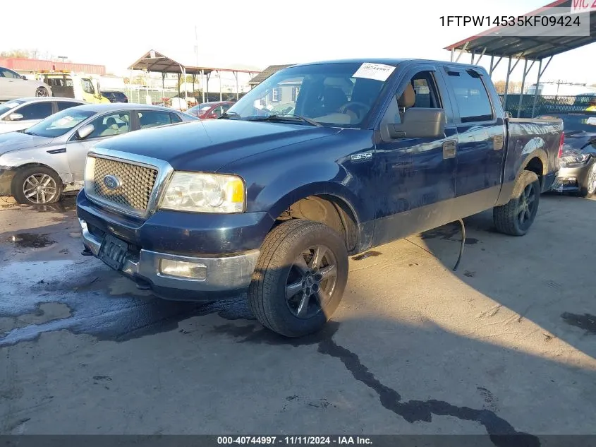 2005 Ford F-150 Fx4/Lariat/Xlt VIN: 1FTPW14535KF09424 Lot: 40744997