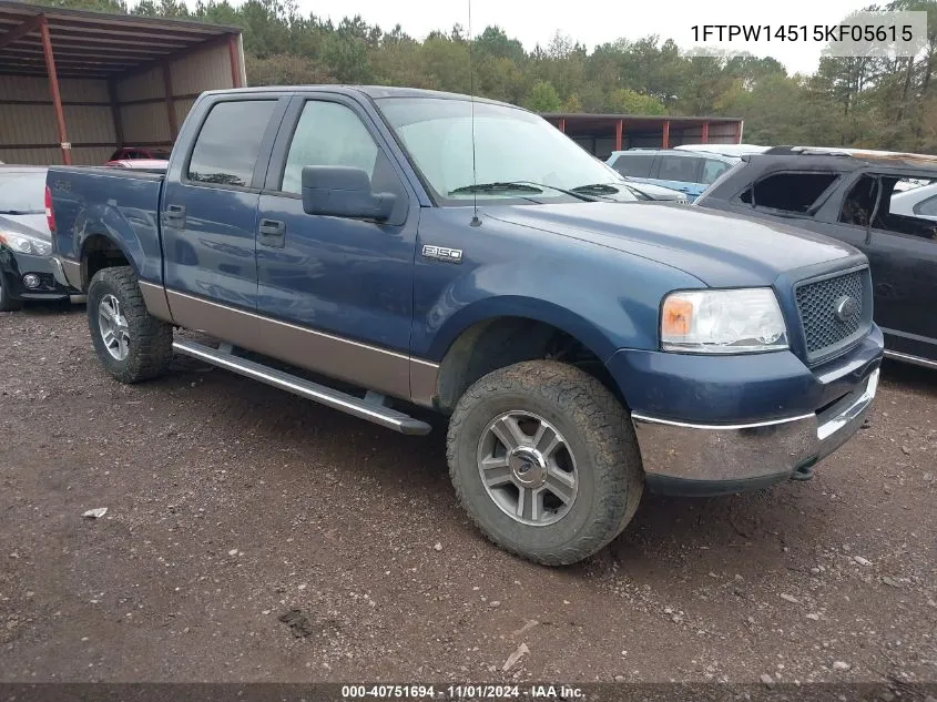 2005 Ford F-150 Fx4/Lariat/Xlt VIN: 1FTPW14515KF05615 Lot: 40751694