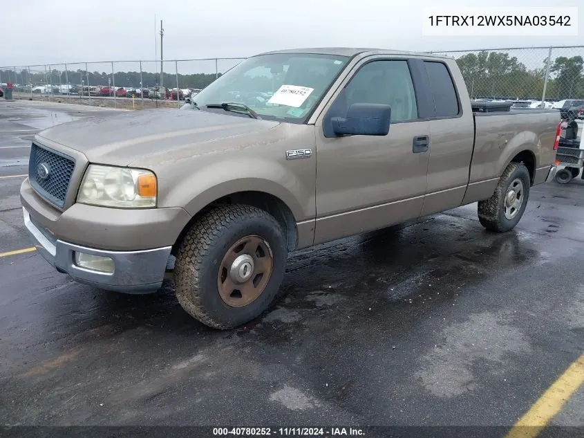 2005 Ford F-150 Stx/Xl/Xlt VIN: 1FTRX12WX5NA03542 Lot: 40780252