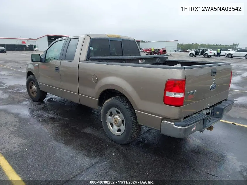 2005 Ford F-150 Stx/Xl/Xlt VIN: 1FTRX12WX5NA03542 Lot: 40780252