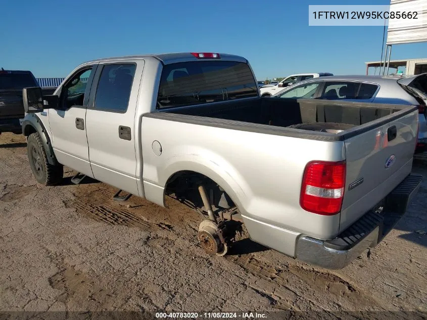 2005 Ford F-150 Xlt VIN: 1FTRW12W95KC85662 Lot: 40783020