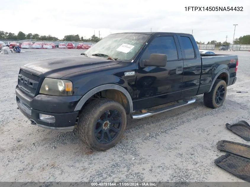 2005 Ford F-150 Fx4/Lariat/Xl/Xlt VIN: 1FTPX14505NA54432 Lot: 40791644