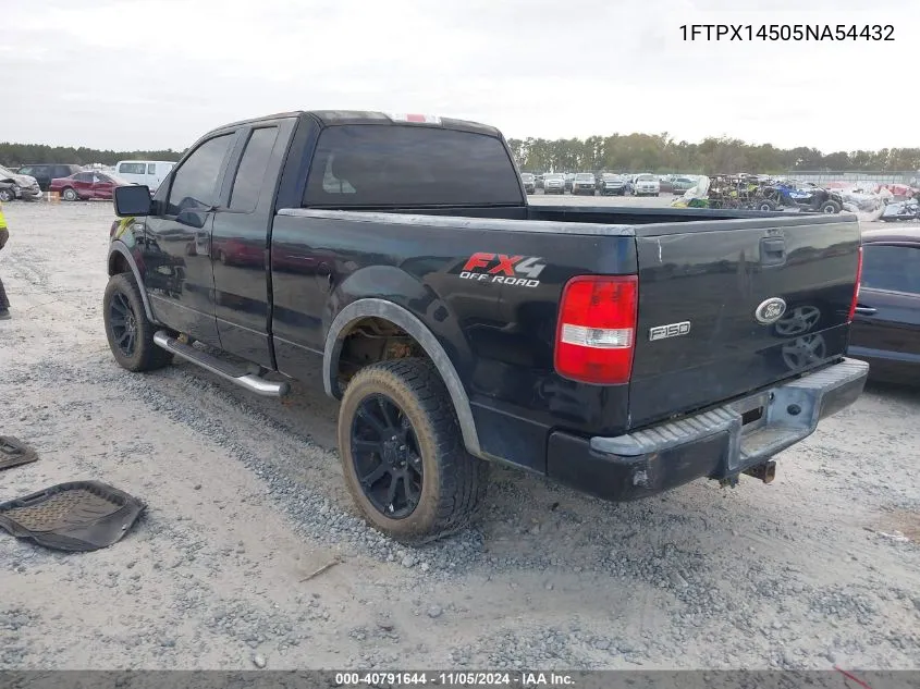 2005 Ford F-150 Fx4/Lariat/Xl/Xlt VIN: 1FTPX14505NA54432 Lot: 40791644