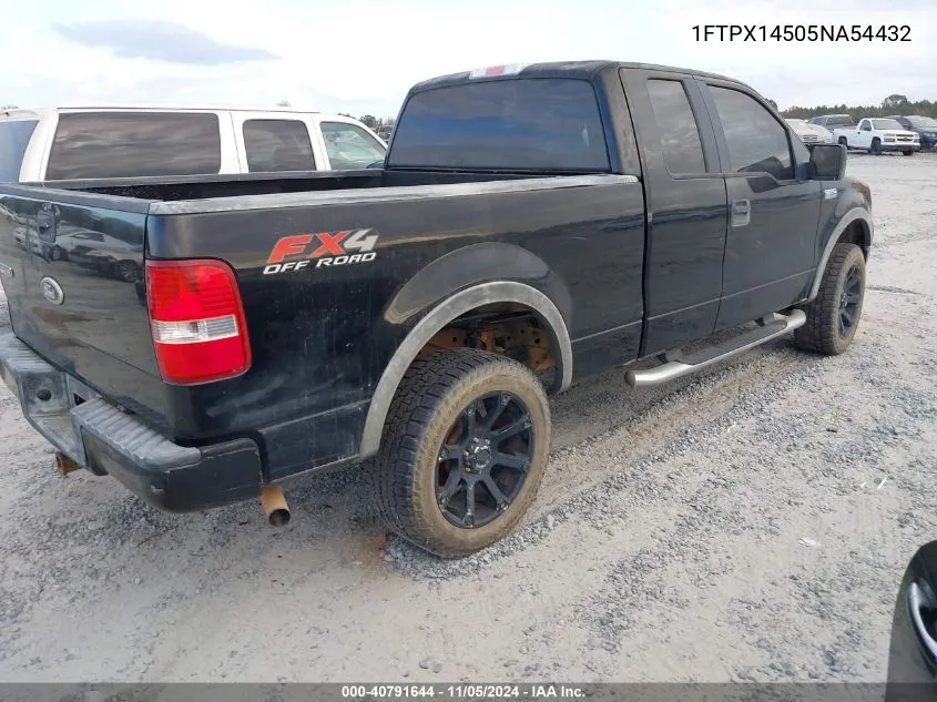 2005 Ford F-150 Fx4/Lariat/Xl/Xlt VIN: 1FTPX14505NA54432 Lot: 40791644