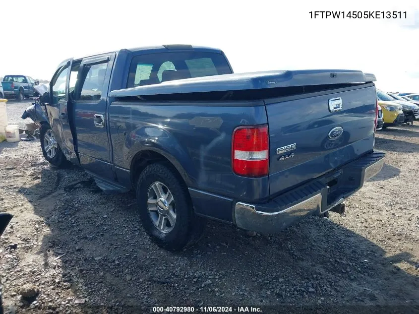 2005 Ford F-150 Fx4/Lariat/Xlt VIN: 1FTPW14505KE13511 Lot: 40792980