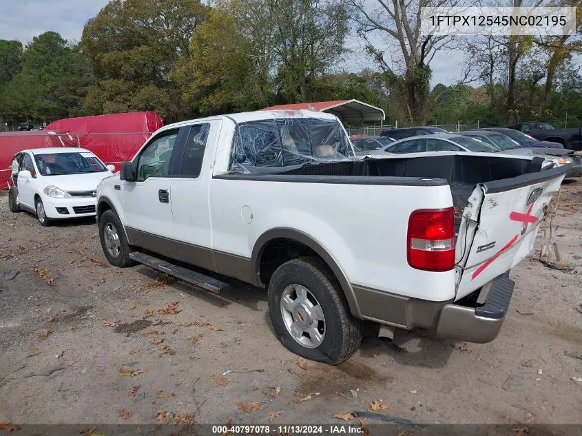 2005 Ford F-150 Lariat/Xl/Xlt VIN: 1FTPX12545NC02195 Lot: 40797078