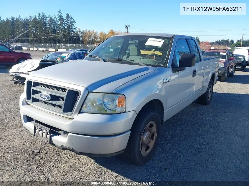 2005 Ford F-150 Stx/Xl/Xlt VIN: 1FTRX12W95FA63211 Lot: 40800486