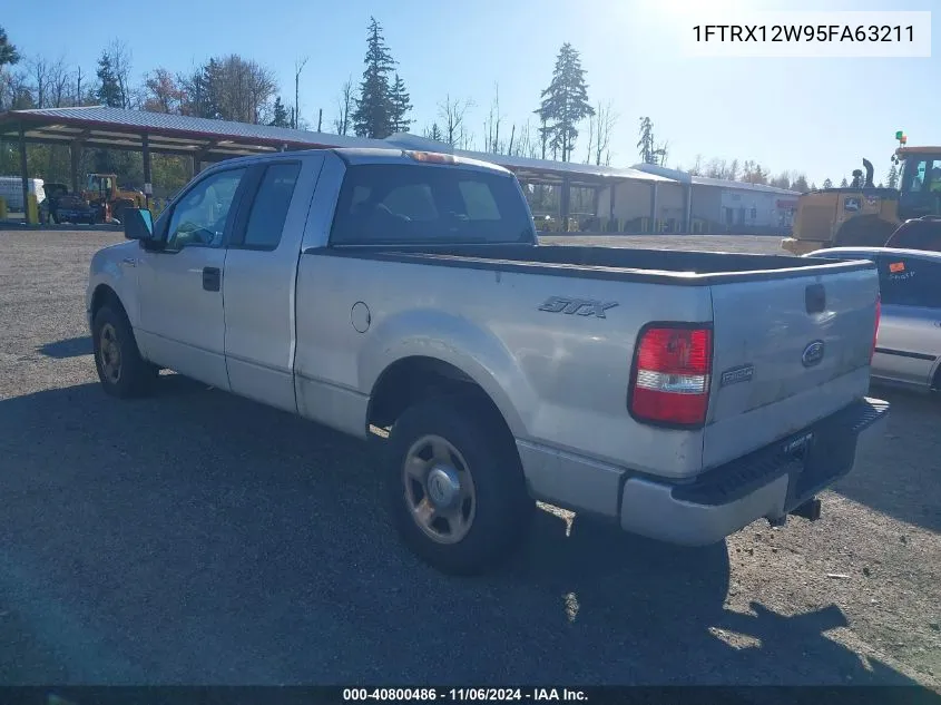 2005 Ford F-150 Stx/Xl/Xlt VIN: 1FTRX12W95FA63211 Lot: 40800486