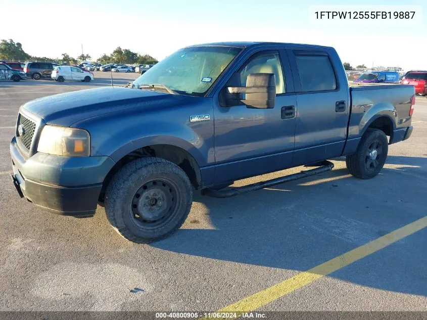 2005 Ford F-150 Lariat/Xlt VIN: 1FTPW12555FB19887 Lot: 40800905