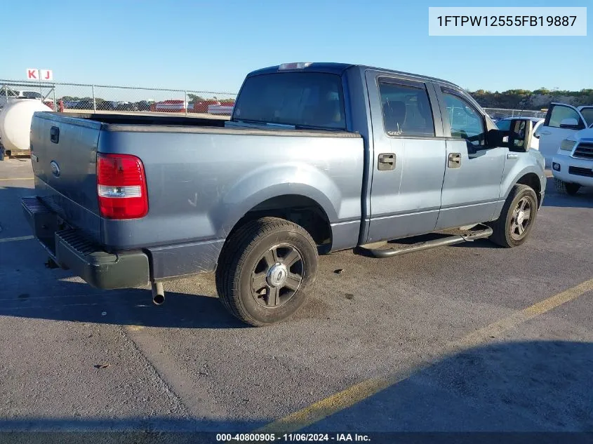 2005 Ford F-150 Lariat/Xlt VIN: 1FTPW12555FB19887 Lot: 40800905