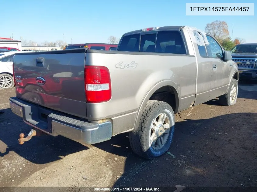 2005 Ford F-150 Fx4/Lariat/Xl/Xlt VIN: 1FTPX14575FA44457 Lot: 40803811