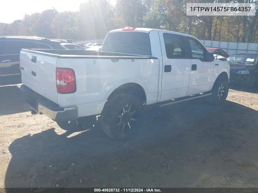 1FTPW14575FB64357 2005 Ford F-150 Fx4/Lariat/Xlt