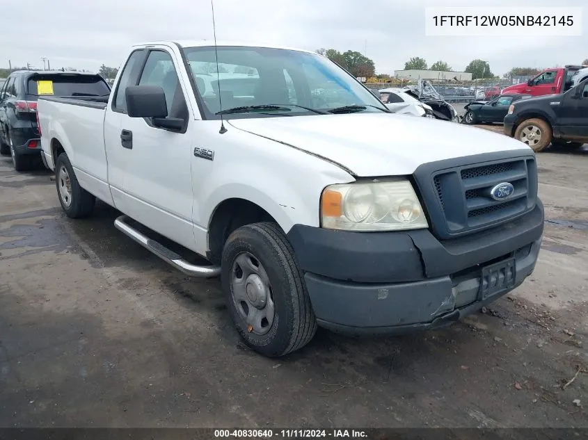 2005 Ford F150 VIN: 1FTRF12W05NB42145 Lot: 40830640