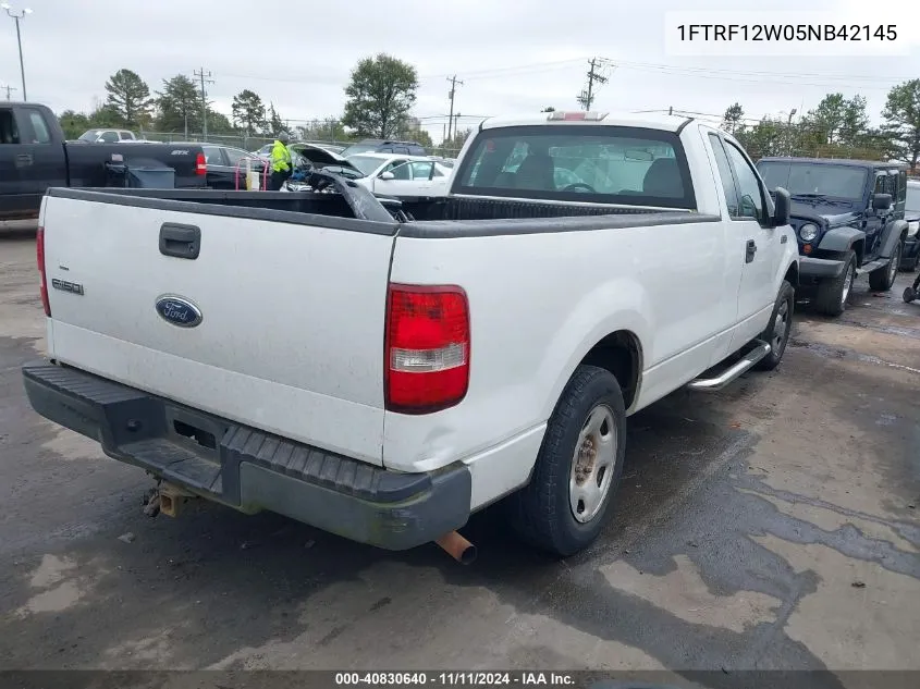 2005 Ford F150 VIN: 1FTRF12W05NB42145 Lot: 40830640