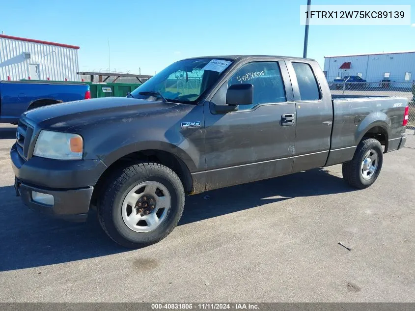 2005 Ford F-150 Stx/Xl/Xlt VIN: 1FTRX12W75KC89139 Lot: 40831805