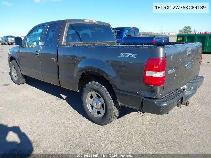 2005 Ford F-150 Stx/Xl/Xlt VIN: 1FTRX12W75KC89139 Lot: 40831805