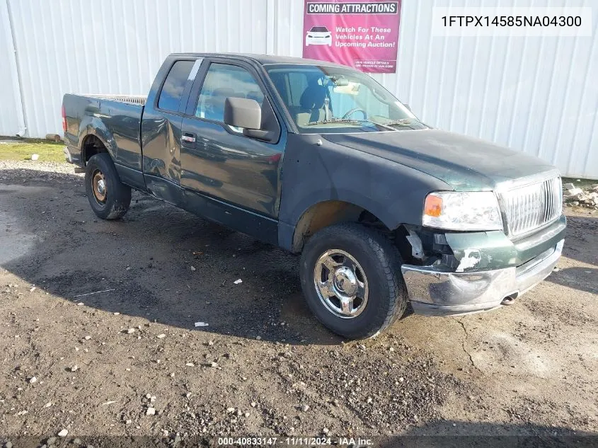 2005 Ford F-150 Fx4/Lariat/Xl/Xlt VIN: 1FTPX14585NA04300 Lot: 40833147