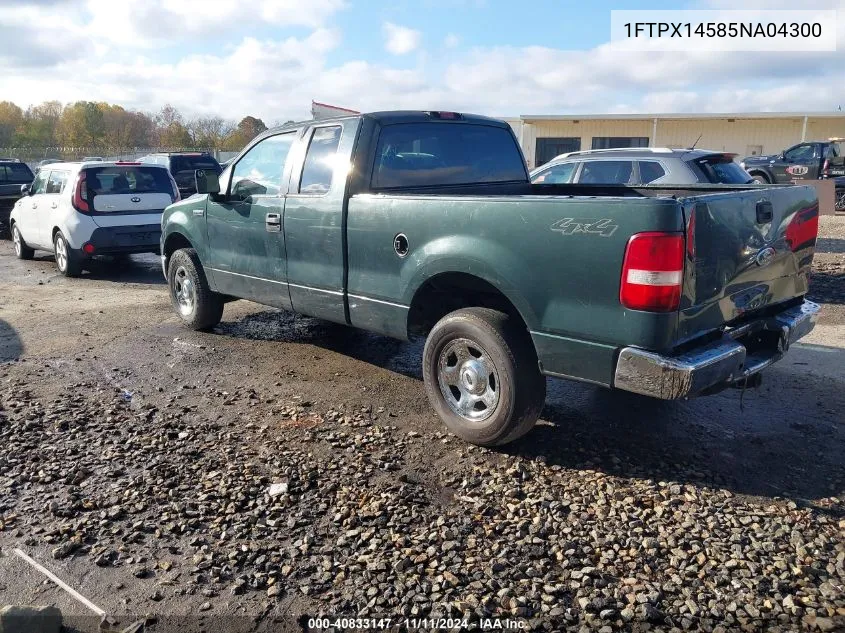 2005 Ford F-150 Fx4/Lariat/Xl/Xlt VIN: 1FTPX14585NA04300 Lot: 40833147