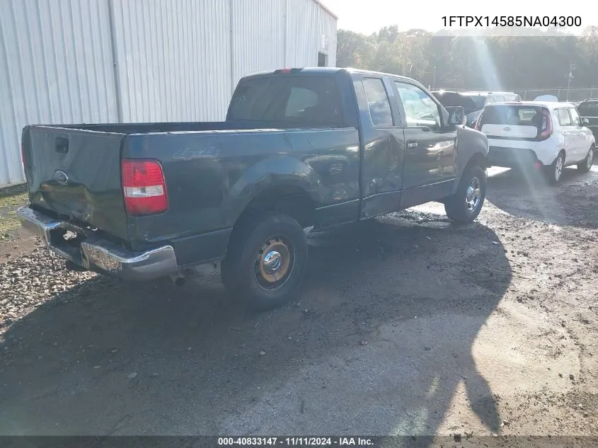 2005 Ford F-150 Fx4/Lariat/Xl/Xlt VIN: 1FTPX14585NA04300 Lot: 40833147