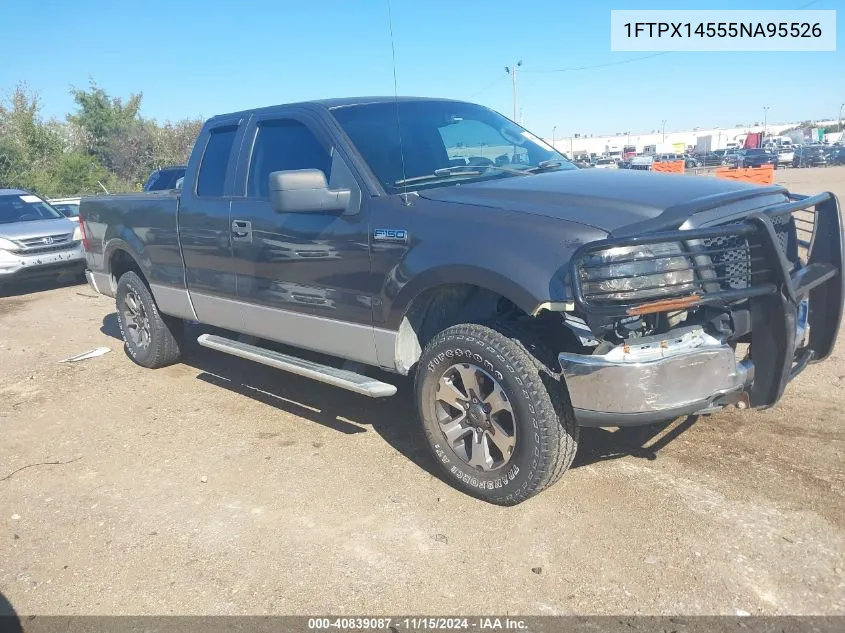 2005 Ford F-150 Fx4/Lariat/Xl/Xlt VIN: 1FTPX14555NA95526 Lot: 40839087