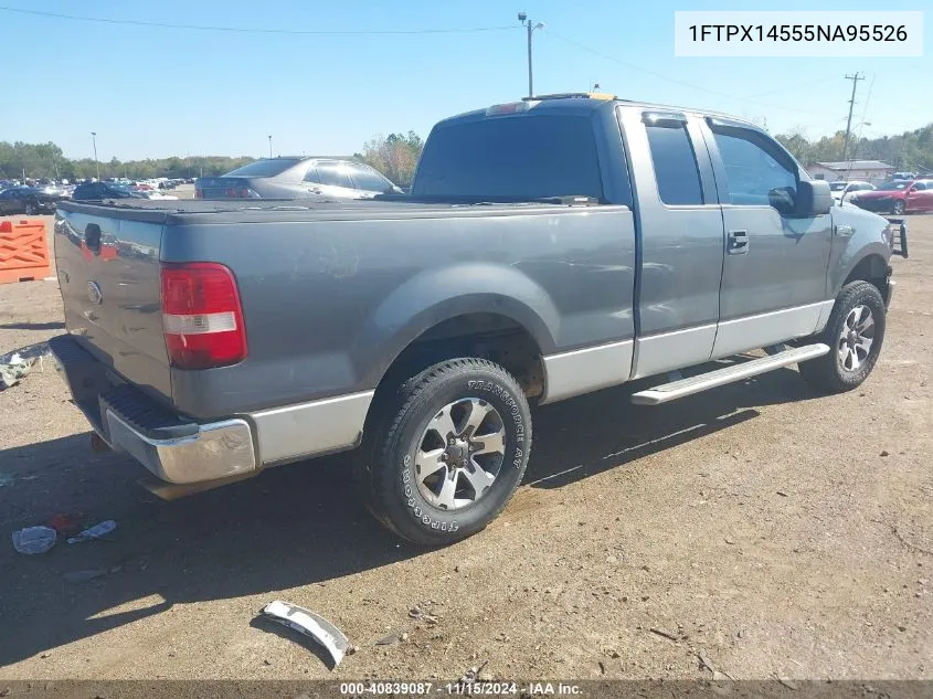 2005 Ford F-150 Fx4/Lariat/Xl/Xlt VIN: 1FTPX14555NA95526 Lot: 40839087