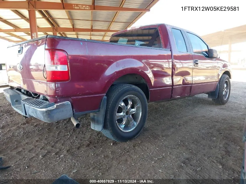 2005 Ford F-150 Stx/Xl/Xlt VIN: 1FTRX12W05KE29581 Lot: 40857829