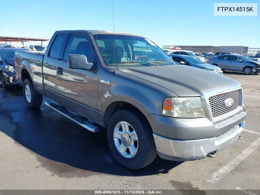 2005 Ford F150 VIN: FTPX14515K Lot: 40861610