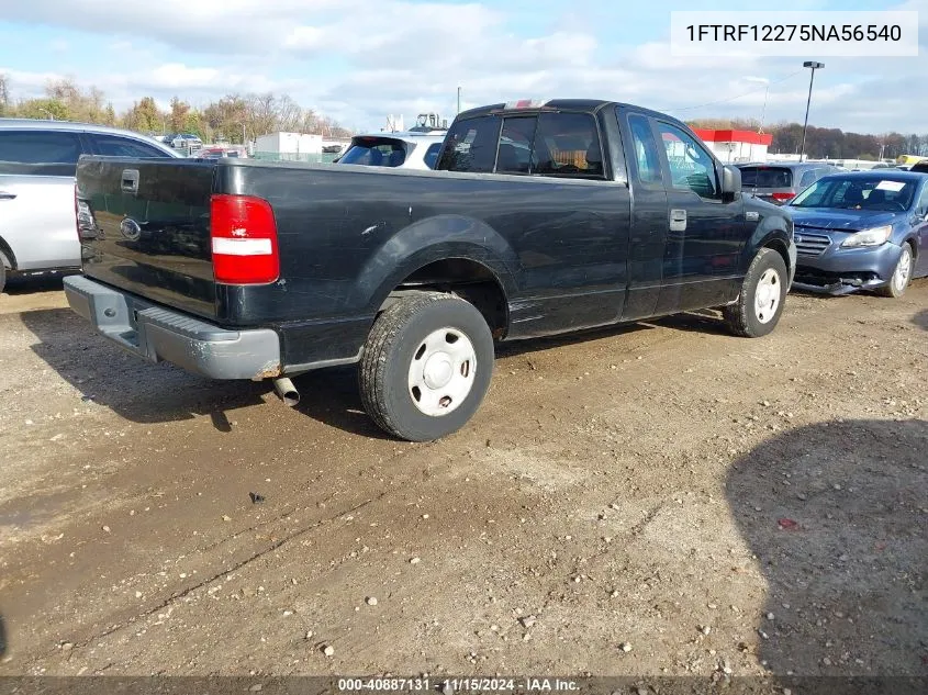 2005 Ford F-150 Stx/Xl/Xlt VIN: 1FTRF12275NA56540 Lot: 40887131