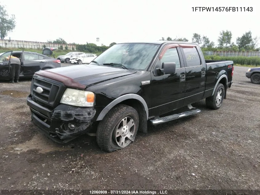 2006 Ford F-150 VIN: 1FTPW14576FB11143 Lot: 12060909