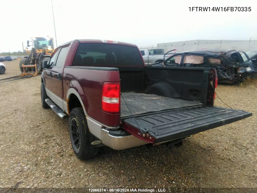 1FTRW14W16FB70335 2006 Ford F150 Supercrew